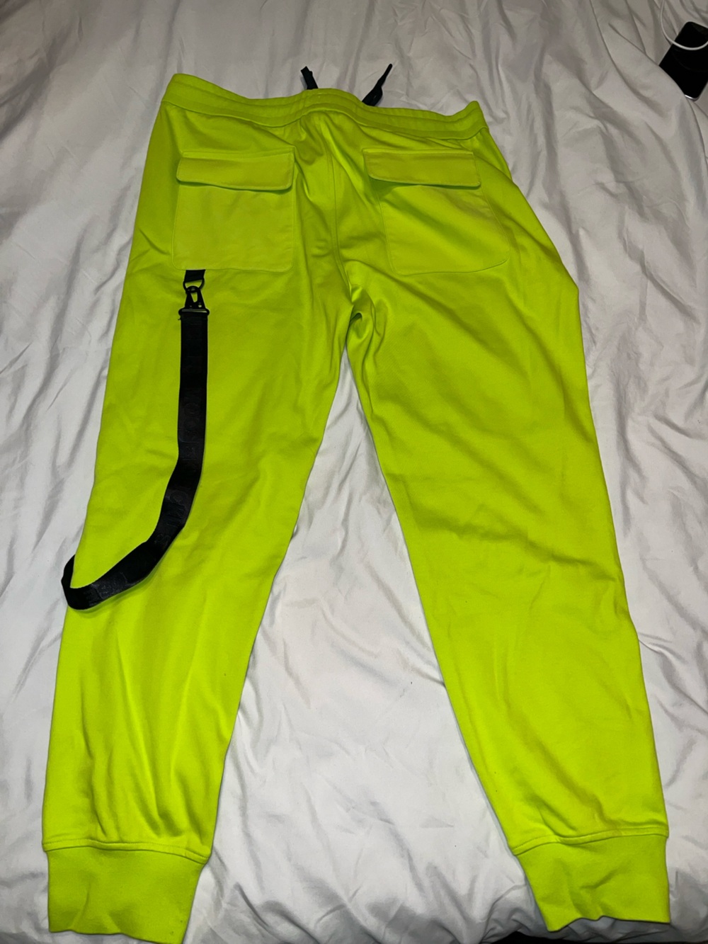 Moose Knuckles Neon Yellow/Black Jogger Sweatpants